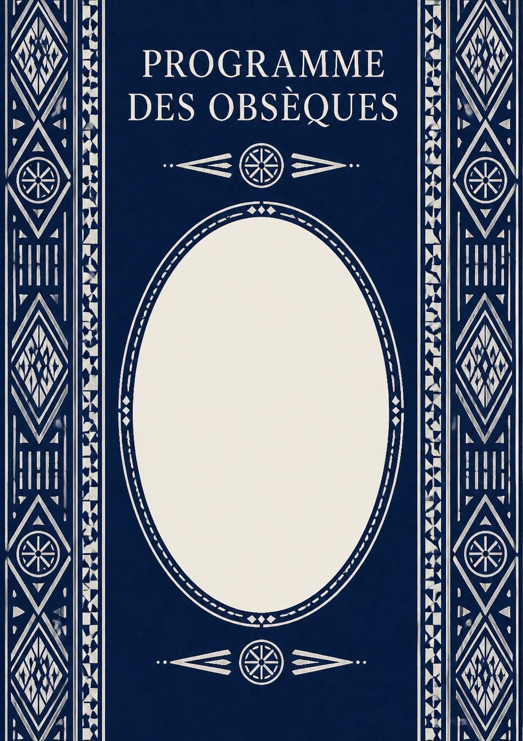 Template Bamiléké — Indigo sobre