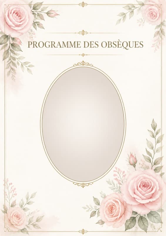 Template Floral rose — Classique