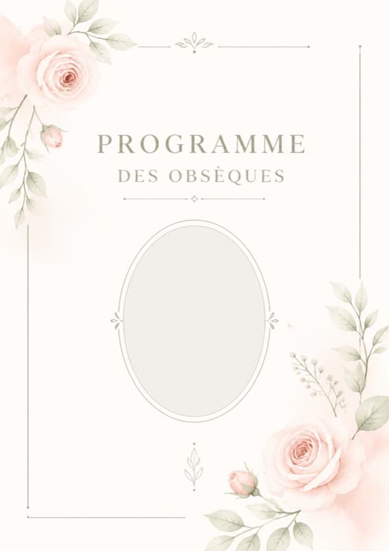Template Floral rose — Minimaliste