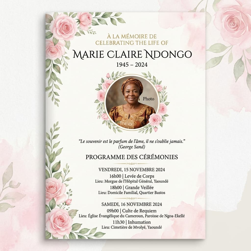Template Floral Rose